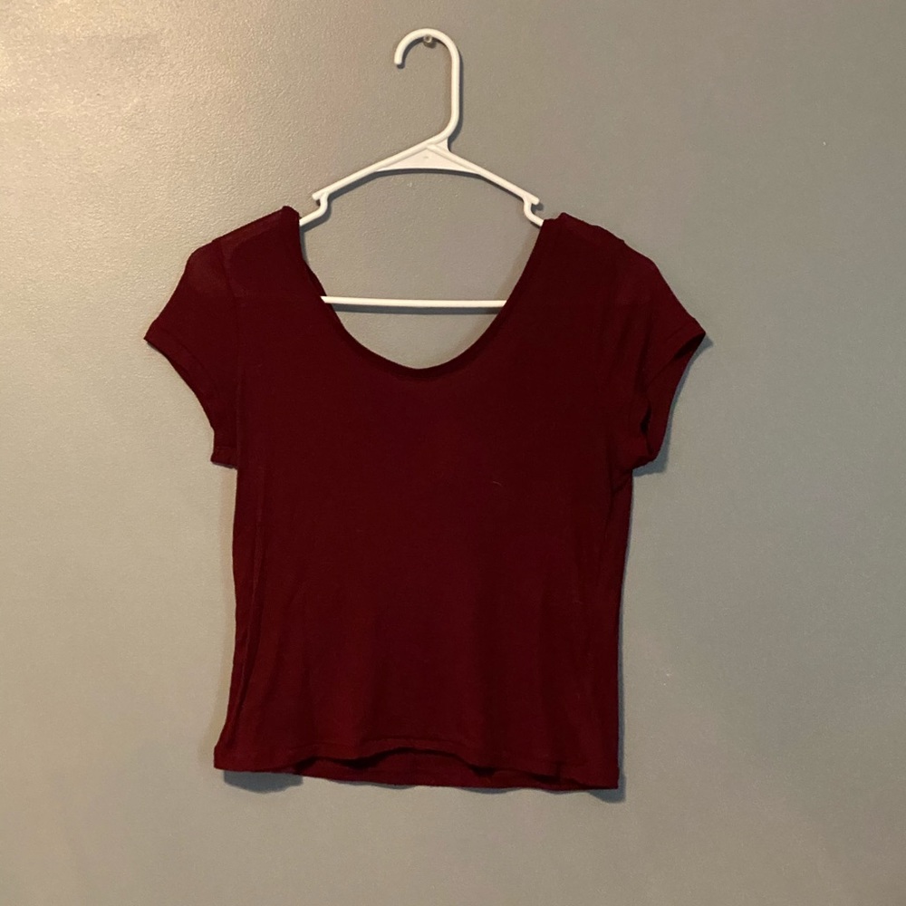 Soft maroon tee